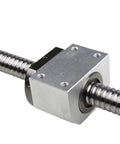 Top Shelf 900Mm Ball Screw Set With Single Nut Bk25 Bf25 Brackets And Torsion Coupling For Cnc Crews slick glide close-up of metal ball screw assembly.