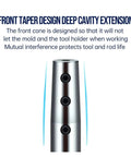 Rock Solid Seismic Side Fixed Extension Rod Keeps Firm Grip During CNC Milling And Lathe Jobs, deep cavity taper design, steel rod.