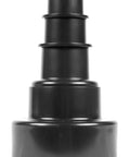 Front view of 5 Step Modular Dust Hose Reducer And Adapter Set For Four Inch To One And A Quarter Inch Hoses With Fully Customizable Adapters