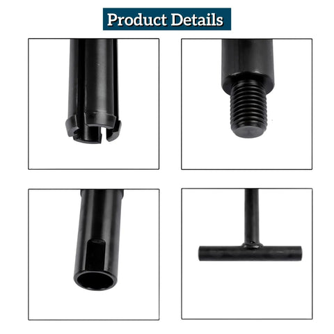 Close-up of the Pro Grade Gimbal Bearing Installer Kit With Puller Remover And Engine Alignment Tools For Mercruiser MR Bravo OMC Cobra And Volvo Stern Drives Replacement Set showing tool ends and handles.