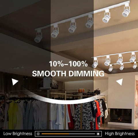 10W H Track LED Heads with 90+ CRI Dimmable Halo Style Linear Track Lighting for Art and Retail Displays 4000K Daylight