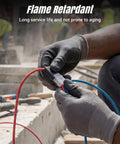 Worker using No Tools Quick Connect Wire Connectors 2 Pin Double Wire Plug In With Locking Buckle Flame Retardant Lock Strip