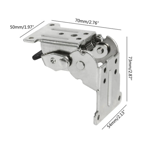 0-90-180 Degree Self Locking Folding Hinge for table legs and chair extensions, easy install foldable hinge with dimensions