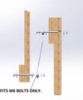 Beefy Bearing Arm Bracket Replacement Kit For Glider Rocker Parts Eight Piece Set, Heavy Duty Rustproof Steel With Galvanized Coating, Weather Resistant Hardware Built To Endure Sun And Humidity, fits M6 bolts