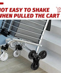 Heavy Duty Stair Climbing Wheel Replacement For Folding Shopping Trolleys And Material Transport Carts in use on stairs