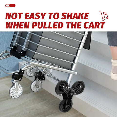 Heavy Duty Stair Climbing Wheel Replacement For Folding Shopping Trolleys And Material Transport Carts in use on stairs
