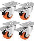 Two Inch Caster Wheels Set Of Four With Locking Swivel Casters Heavy Duty Load Capacity Up To 600 Lbs For Carts Furniture Equipment