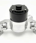 Heavy Duty Electric Water Pump For Small Block Chevy Sbc 350 327 383 400 Blocks 35 Gph Hella Easy Bolt On Brushless Billet Aluminum Street Race Cooling Setup, black top and silver body.