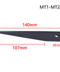 MT1 MT2 Taper Drift Tool For Lathes Pro Grade And Drill Presses 140mm hardened steel with dimensions marked