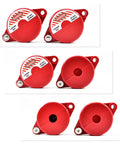 Valve Lockout Device 2 Pack Rotating Plastic Outdoor Water Hose Protector Babyproof 1 To 2.5 Inch Diameter Handles Red Secure