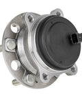 Front view of FWD Rear Wheel Bearing Hubs Assembly Pair For 2016-2020 Kia Sorento, 2020-2023 Kia Telluride, 2020-2023 Hyundai Palisade With ABS.