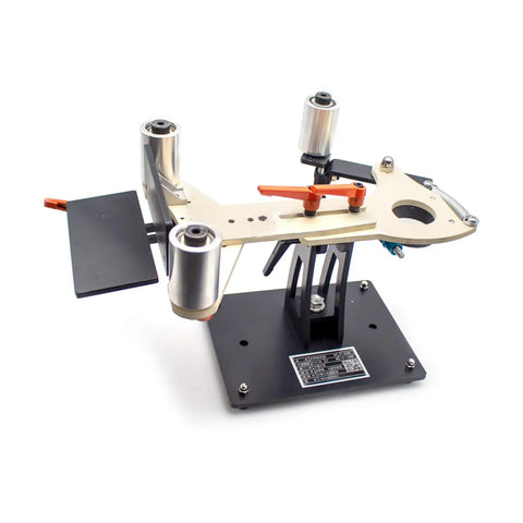Heavy Duty Belt Sander Frame 730 X 50 Mm Adapter For Angle Grinder Retrofit Desktop Grinding Tool with metal base and adjustable features.