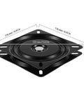 4 Pack 7 Inch Bar Stool Swivel Base Replacement Heavy Duty Steel Mount Plate Rock Solid Seat Turntable Hardware Black Finish dimensions