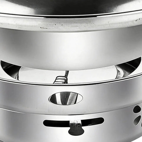 Go-To Portable Alcohol Stove Set For Camping And Backpacking Adjustable Lid Pot With Stainless Steel Utensils detail view
