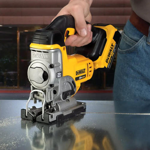 Cordless Jigsaw 20V Max Tool Only, All Metal Lever Action Blade Change in action cutting plywood