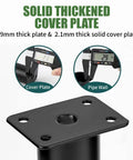 Heavy Duty Adjustable Furniture Legs Set Of Four Tall Metal Cabinet Support Stands For Beds Sofas Chairs And Tables With Quick Install Leveling Base In Matte Black Finish. Solid thickened cover plate measurements.