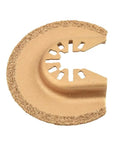64mm half diamond oscillating tool blade for multi tools with quick release for grout mortar and concrete removal