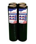 No Nonsense Heavy Duty Stretch Wrap 4 Pack 18 X 1100 Feet 80 Gauge Industrial Plastic Shrink Wrap rolls in black with labels