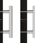 5 Pack Brushed Nickel T Bar Cabinet Pulls Stainless Steel Kitchen Cabinet Handles Two And A Half Inch Center To Center Four Inch Total Length