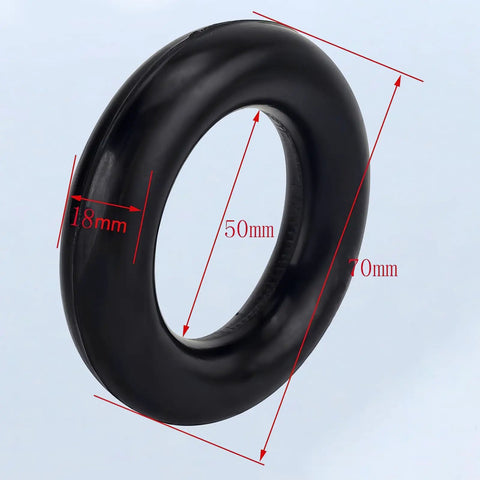 Close-up of Exhaust Rubber Hanger Kit Universal 4 Pack Insulator, diameter 70mm, high density rubber for vibration damping.