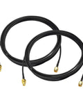SMA Male To SMA Female Bulkhead Mount RG174 Antenna Extension Cable 3m 10 Feet 2 Pack for LTE