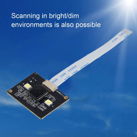 Embedded USB Barcode Scanner Module For Access Control And Self Service Kiosks with 640x480 CMOS LED, ribbon cable connected