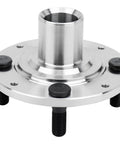 Front Wheel Hub Assembly Driver And Passenger Side For Honda Civic 1992-2000 Dx Cx Lx Gx And 1996-2000 Civic Hx Plus 1993-1997 Del Sol Si S Bearing Hub Replacement Exact Fit Bolt On Ride Ready Durable, shown from the top angle highlighting bolt-on design.