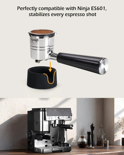 Coffee Tamper Base For ES601 ES701 Portafilter Anti Slip Silicone Stand with espresso machine setup