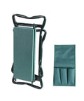 Heavy Duty Folding Garden Kneeler And Seat With Soft EVA Kneeling Pad Converts To Stool Or Bench, includes side pocket
