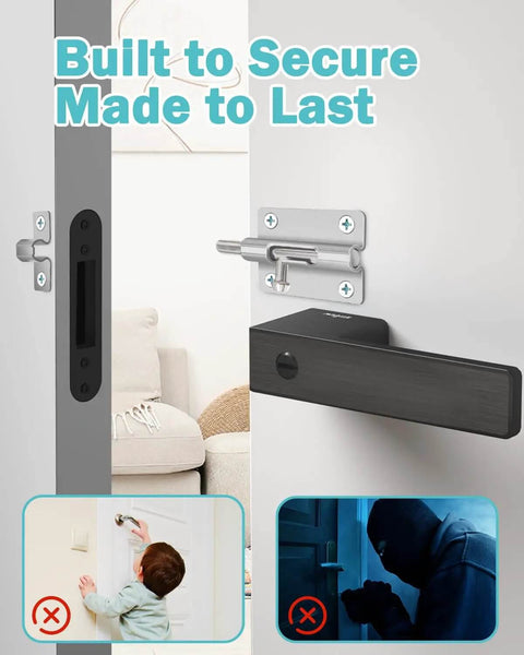Heavy Duty Door Slide Latch Lock 3 Inch Barrel Bolt Built From Solid Steel For Maximum Privacy And Security, Brushed Nickel Finish
