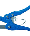 Go To Wire Duct Cutter For Plastic Raceway And PVC Conduit Cutting Tool, blue ergonomic metal shears, side view