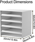 Product dimensions of Desktop File Organizer With Drawers 3 Tier Letter Sorter And Craft Bead Container Office Supply Holder in pink