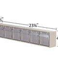 Front view of TiltView Plastic Storage Cabinet With Tilt Out Bins A Versatile Organizer for home, office, school, and workshop