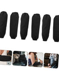 Six Pairs Oil Resistant Arm Sleeves Long Kitchen Cooking Oversleeves With Grippy Elastic Bands Keeping Your Clothes Clean During The Daily Hustle Straight Up Heavy Duty Material That Repels Oil Like A Pro displayed in black color.