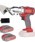 36V Cordless Metal Shear Cutter With Copper Motor Heavy Duty Tin Snip, includes 2x 7.5Ah batteries and charger.