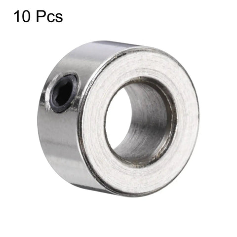 10 Pack 5mm Shaft Lock Collars With Set Screws 304 Stainless Steel 10mm Outside Diameter 5mm Thick For 5mm Lead Screws And Rod Shafts Durable Anti Corrosion Round Bore Ring