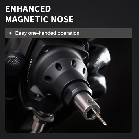 Palm Nailer Pneumatic With Magnetic Tip For Joist Hangers And Tight Spaces Mini Air Framing Nail Gun close-up of magnetic nose
