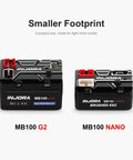 MB100 Nano Brushed ESC 15A For SCX24 SCX30 RC Crawlers, 1/24 1/30 1/32 Scale, IP67 Waterproof, Linear Throttle With Drag Brake Adjustable Via AUX, No App Support, Not For 370 Motors; compact size comparison