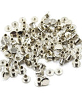Knockout Silver Chicago Binding Screws M5 X 6Mm Nickel Plated Flat Head Rivet Set showing a pile of flat head rivets.