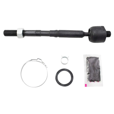 Front Inner And Outer Tie Rod End Kit 4 Piece For Steering Rack Replacement Heavy Duty Tie Rod Set For Cars Trucks And SUVs Durable Front End Components Included, black steel tie rod with boot and clamps