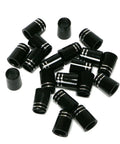Pro Grade Replacement Black Plastic Golf Ferrules Set For 0.370 Parallel Tip Shafts, 19x13.6x9.5mm, Easy Install For Tapered Iron Clubs, Smooth High Gloss Finish, Durable Plastic Ferrules Pack Of 10.