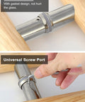 Double Sided Barn Door Pull Handles Set For Wooden Sliding Doors In Weathered Brown 120cm 47.2 Inch Length No Fuss Install