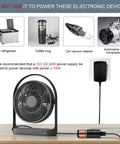 Solid AC To DC Converter 100 To 240V To 12V Car Cigarette Lighter Socket Adapter With Silent Cooling for fan use on desk.