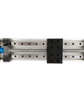GX80 Sliding Cross Linear Guide With SFU1610 Ball Screw For X Y Z Axis Precision Motion Platform And Square Rail System, Heavy Duty Sliding Table For CNC Machines, Robotics, And Automation, 200mm 150mm And 100mm Options, aluminum guide with blue coupler