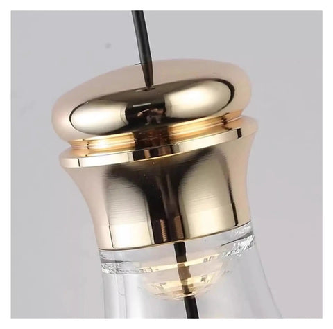 Close-up of Dine Dining Room Bedroom Pendant Lights Indoor Lighting Ceiling Lamp, showcasing gold fixture details.