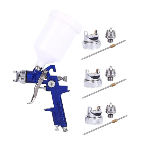 Slick Finish Handheld Airbrush Spray Gun Kit With Precision Nozzles Fine Mist Paint Sprayer for Auto Body Work and accessories.
