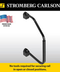 Stay Planted On The Steps Black Foam Grip Assist Rail For Rv Porches And Basement Stairs Heavy Duty Indoor Outdoor Safety Bar.