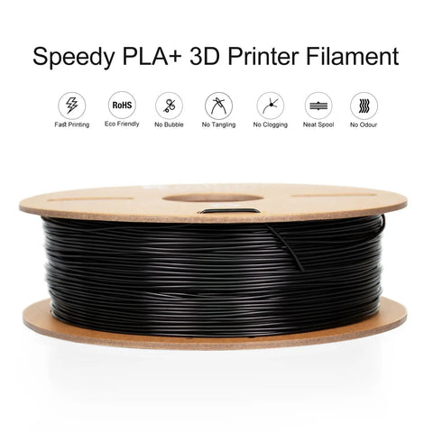 High Speed Pla Plus Filament 1.75MM Rapid Printing Up To 600MM S Black 1KG Spool Tangle Free Design Prints Smoother Than Silk With Zero Drama For All FDM Printers