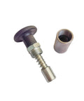 Heavy Duty Steel Pull Pin With Welded Barrel Handle And Black Spring Plunger, 1/2in, for solid side load performance.