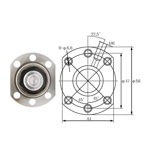 High-Performance SFU2005 Lead Screw Kit With 650mm Rolled Ball Drive, RM2005 Nut And BK15 BF15 Supports For Ultra Smooth CNC Motion And Low Backlash Machining flange bearing diagram with 58mm mount and M6 holes